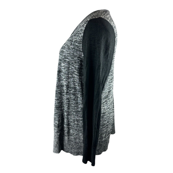 NWT Torrid Open Front Drape Lightweight Cardigan Heathered Gray Colorblock 1X - Picture 4 of 9